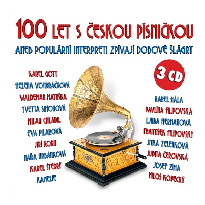 Kompilace - 100 let s českou písničkou aneb populární interpreti zpívají dobové šlágry, 3CD, 2018