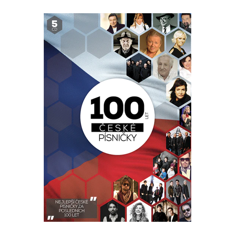 Kompilace - 100 let české písničky, 5CD, 2018