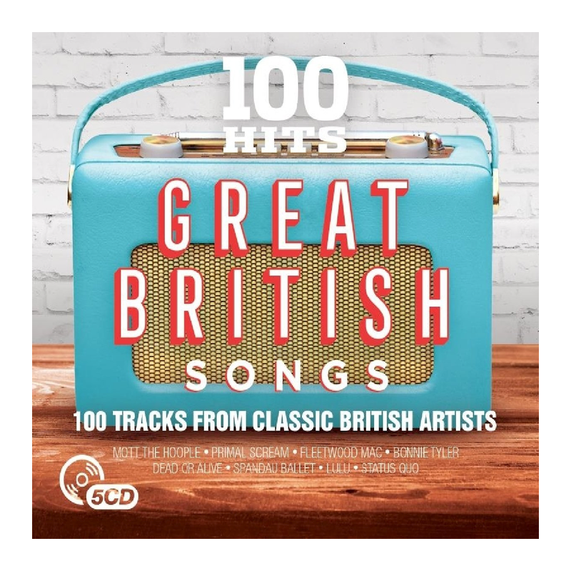 Kompilace - 100 hits-Great british songs, 5CD, 2017